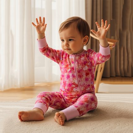 Shop Weiwei's bamboo zipper romper: cozy Christmas pajamas & jersey onesies for newborns. Perfect for wholesale or custom gifting!