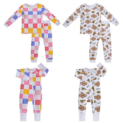 Organic Baby Romper Bamboo Baby Pajamas Baby Clothes Footed onesies Snap Rompers