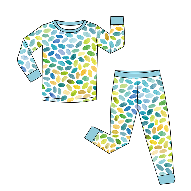 B2B product display of a GOTS certified bamboo baby jumpsuit showcasing full sleeves for sustainable clothing retailers.