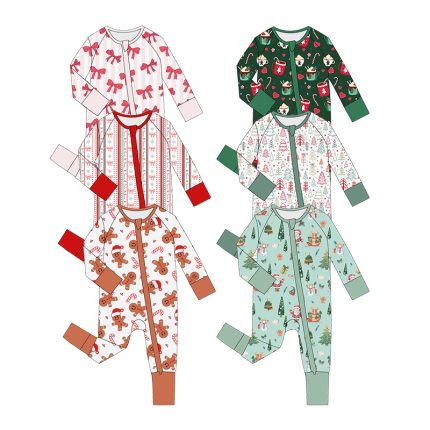 Christmas Pijama Character Baby Bamboo Romper Zippy Clothes Newborn Bodysuit Baby Pajama