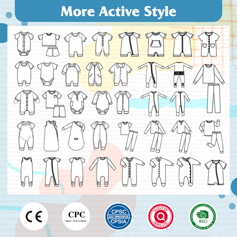 Eco-friendly Baby Sleep Rompers made from Bamboo Viscose, sourced directly from a trusted china-based manufacturer.