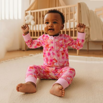 Custom Printed 95% Bamboo 5% Spandex Baby Clothes Pajamas Jumpsuit Onesie Bamboo Clothing Baby Rts Mystery Bundle Bamboo Pajama