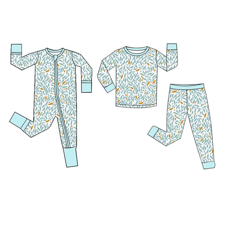 Hot selling Weiwei bamboo fiber long-sleeved pajamas, custom YKK zippered romper for newborns, wholesale children's clothing.