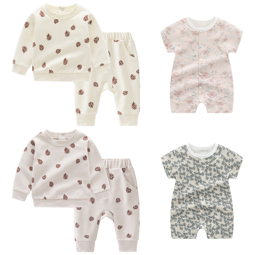Hot sale OEM/ODM WeiWei baby clothes: organic bamboo viscose pyjamas, 100% cotton knitted sets for newborns. Custom wholesale for girls & boys.