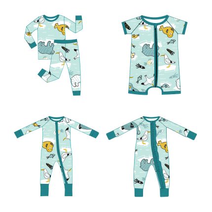 Custom Print Organic Bamoboo Baby Clothes Short Sleeve  Infant Baby Romper Bodysuit for Baby