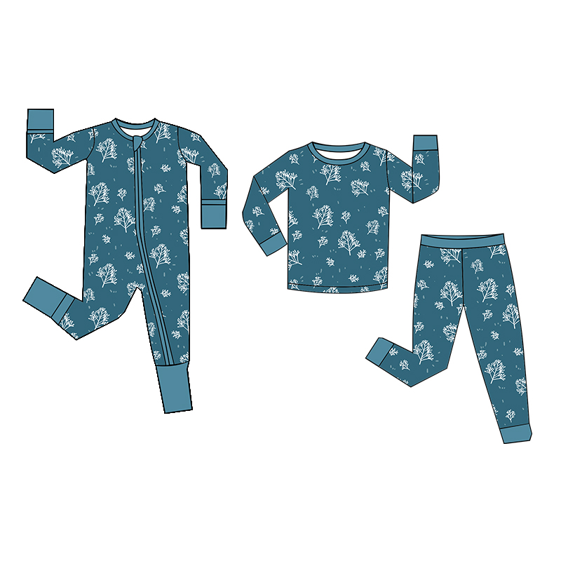 Newborn Bamboo Long Sleeve Romper Set for 0-3 Months | Soft PJS for Girls | WeiWei Custom Wholesale Baby Clothes | Eco-Friendly and Cozy.