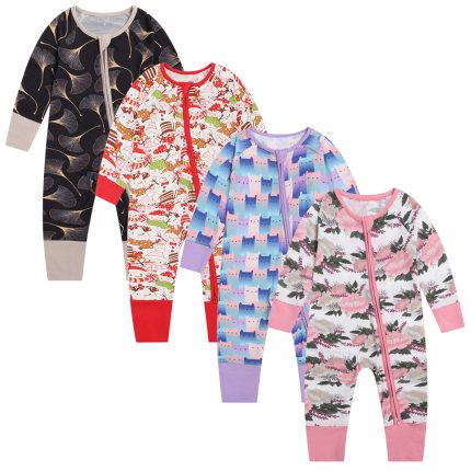 High Quality Winter Warm Soft Baby Newborn Bodysuits Cute Bamboo Pajamas Baby Clothes Romper for Baby