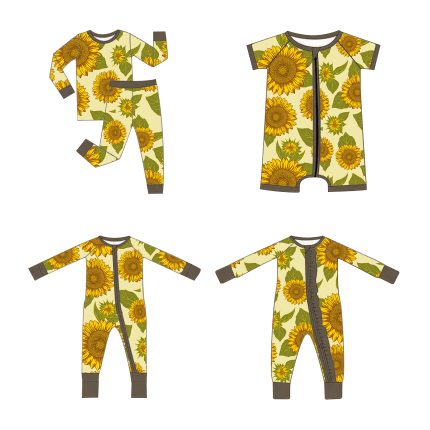 Baby Onesies Ribbed Bamboo Long Sleeved Crawl Suit Baby Clothes Pajamas Baby Jumpsuit Autumn and Winter