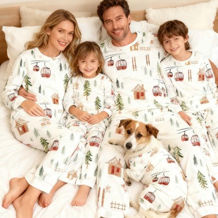 Family Matching Christmas Pajamas Kids Romper Sleepwear Loungewear Girl Pj Sets Onesies for Girl Pajamas