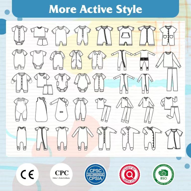 Weiwei Organic Bamboo Baby Romper Two Way Zip Baby Onesie Pajama Infant Jumpsuit Custom Sleepwear Baby Clothes Newborn Sleepsuit bamboo