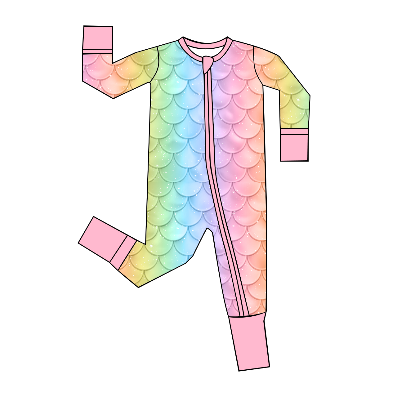 Eco-friendly WeiWei bamboo/cotton baby pajamas set. Custom printed designs for newborns, available wholesale. Long sleeve, 2-piece casual suits for kids.